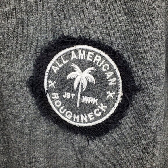 All American Roughneck Here To Work Easy Living French Terry Hoodie XS - Picture 5 of 7